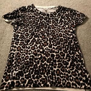 Jcrew leopard print T-shirt.